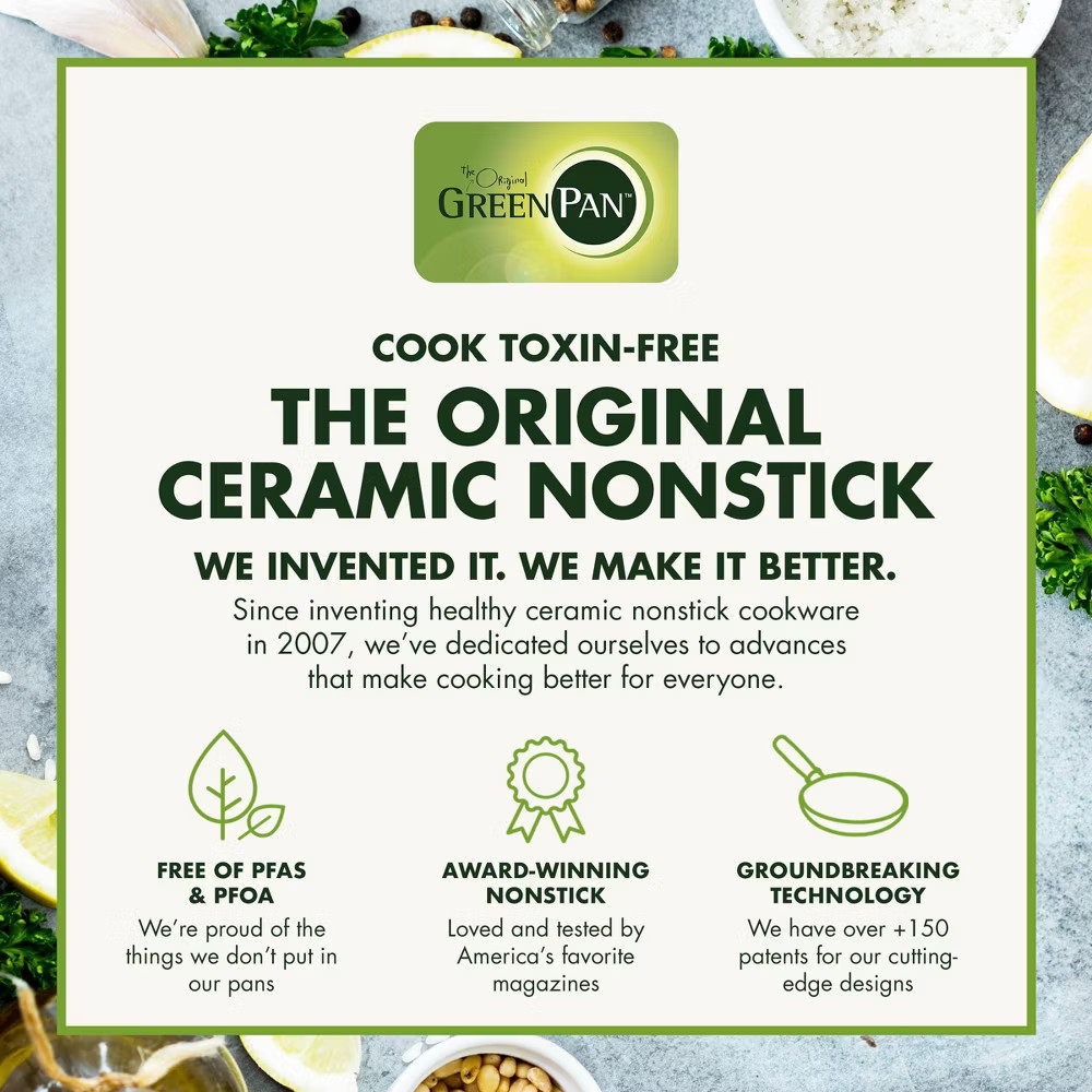 GreenPan Rio 16pc Ceramic Nonstick Cookware Set Blush