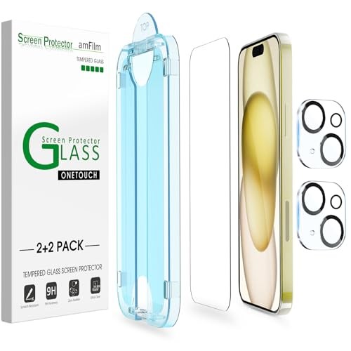 OneTouch 2+2 Pack Compatible with iPhone 15 Screen Protector 6.1" IPH15-6.1”