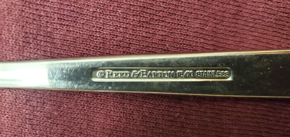 4-Reed & Barton CLASSIC BRAID Stainless 18/10 SILVERWARE TEASPOONS 6 5/8"