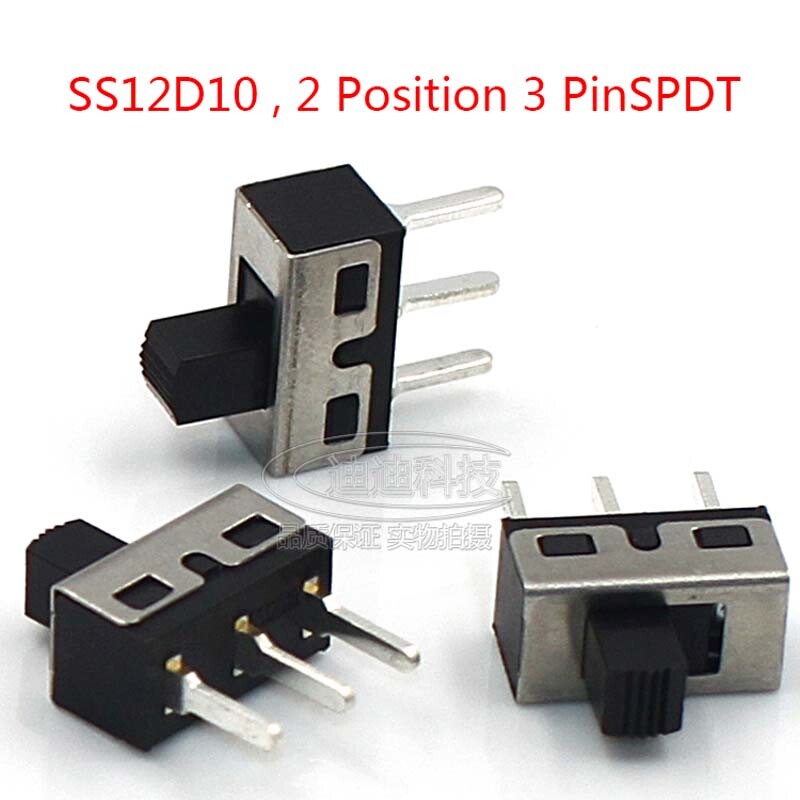 2 Position ON-OFF SPDT 3 Pin PCB Panel Model Mini Vertical Slide Switch 2A 125V