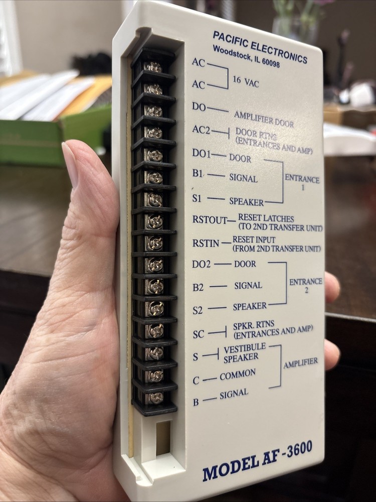 Af-3600 Transfer Unit Pacific Electronics door entry voice intercom system wired