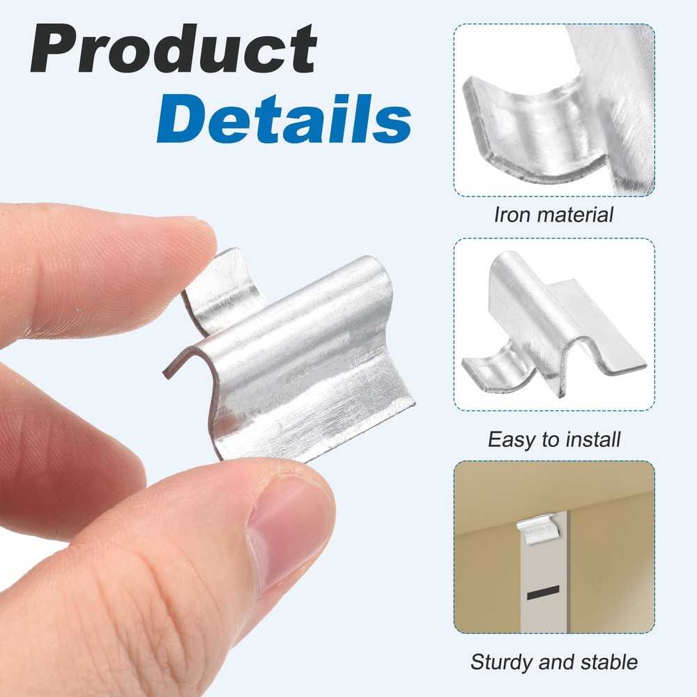 For 10pcs shelf hooks, adjustable S clip 9mm, silver support