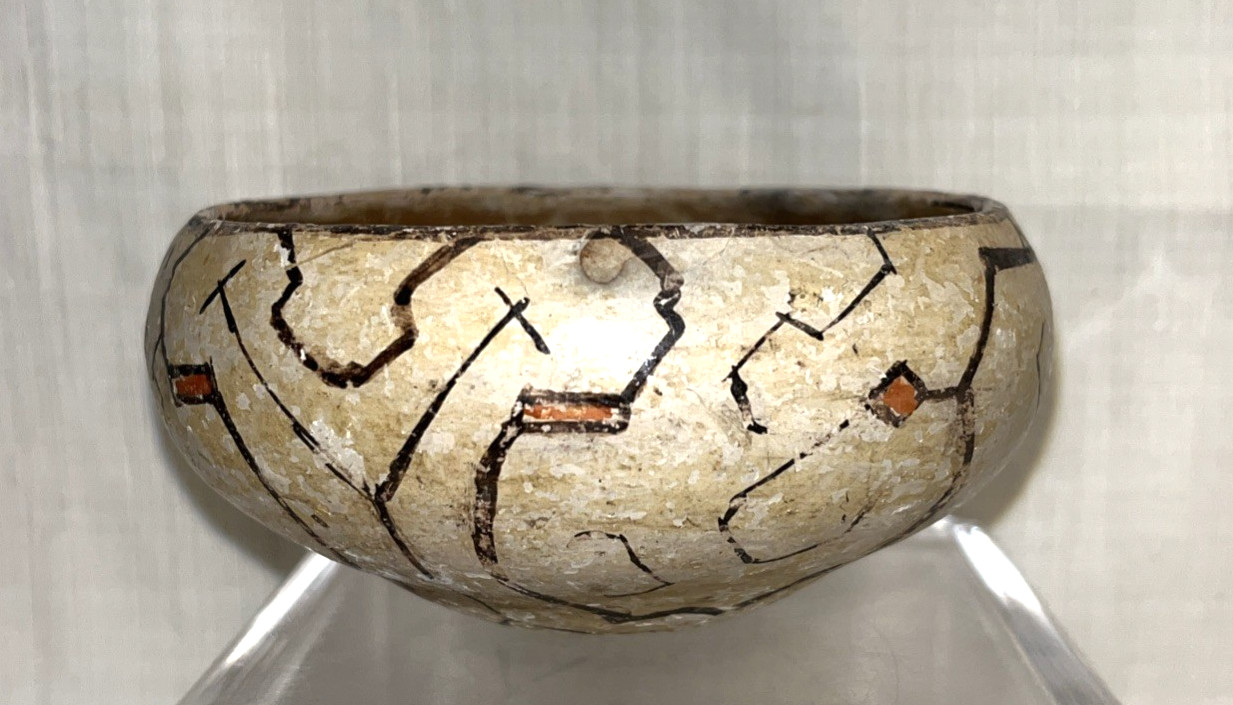 Antique Peruvian Shipibo Conibo Polychrome Pottery Bowl Lid South America Peru