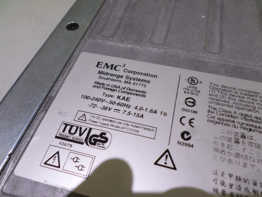 EMC Dell KAE 005048494 Storage Array 0W4572 CX-Series 2x PSU