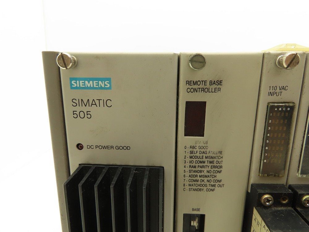 Siemens 505 PLC Chassis Rack PSU Base Controller I/O Modules
