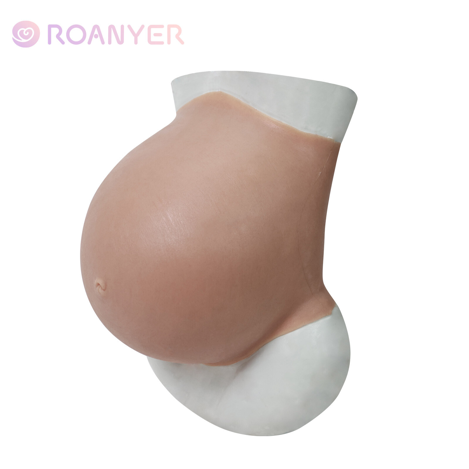 Roanyer Upgraded Silicone Pregnant Belly 8-9months Fake Belly for Crossdresser