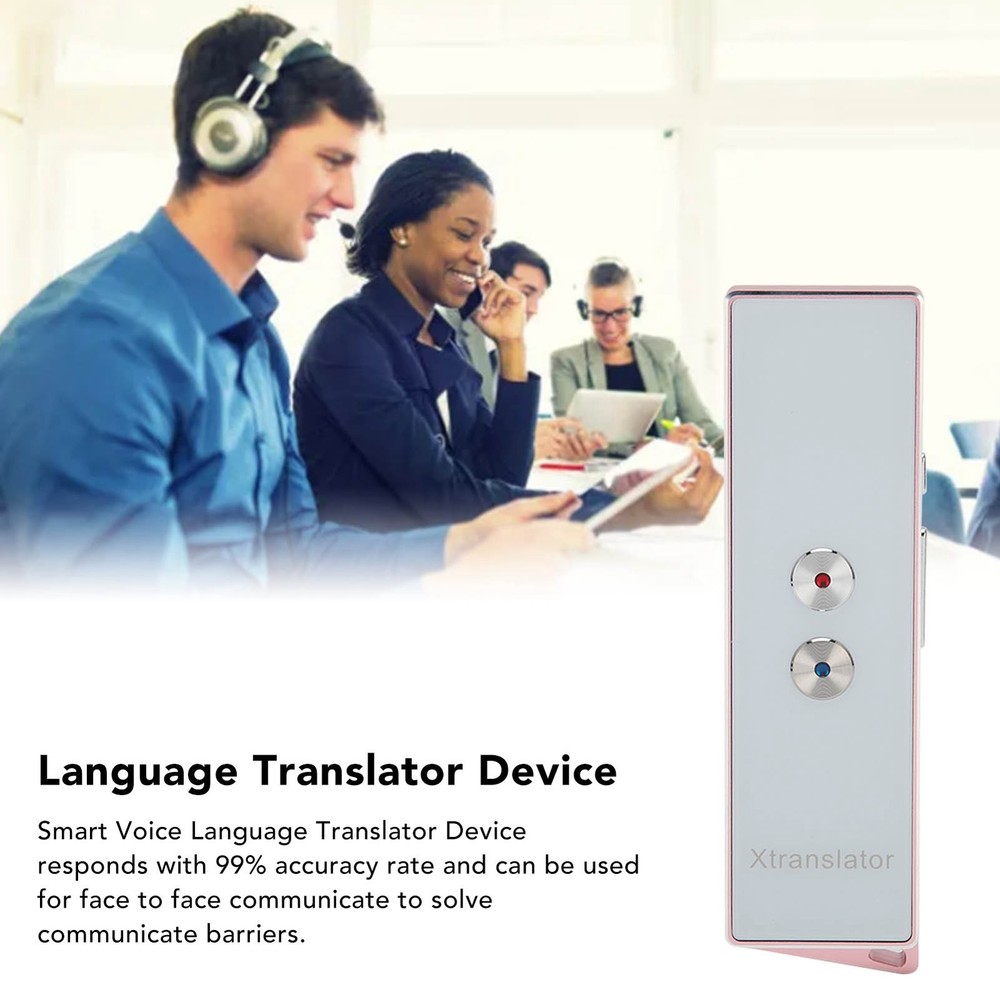 Multi Language Portable Smart Voice Translator Aluminum Alloy Shell Wireless