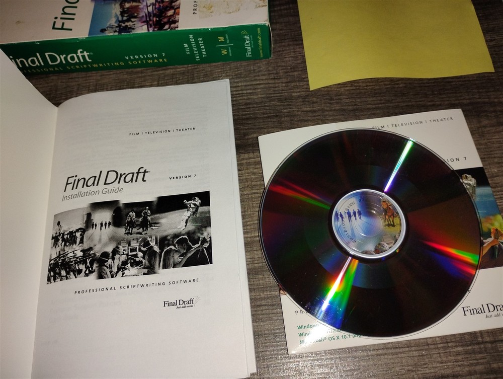 Final Draft Version 7 Scriptwriting Software PC/Mac CD-ROM 2004 C&M Windows 98XP