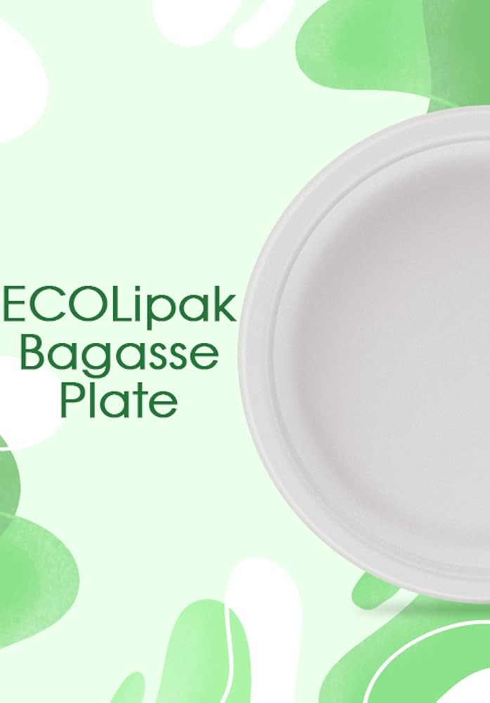 6 Inch Disposable postable Small Paper Plates, Recycled