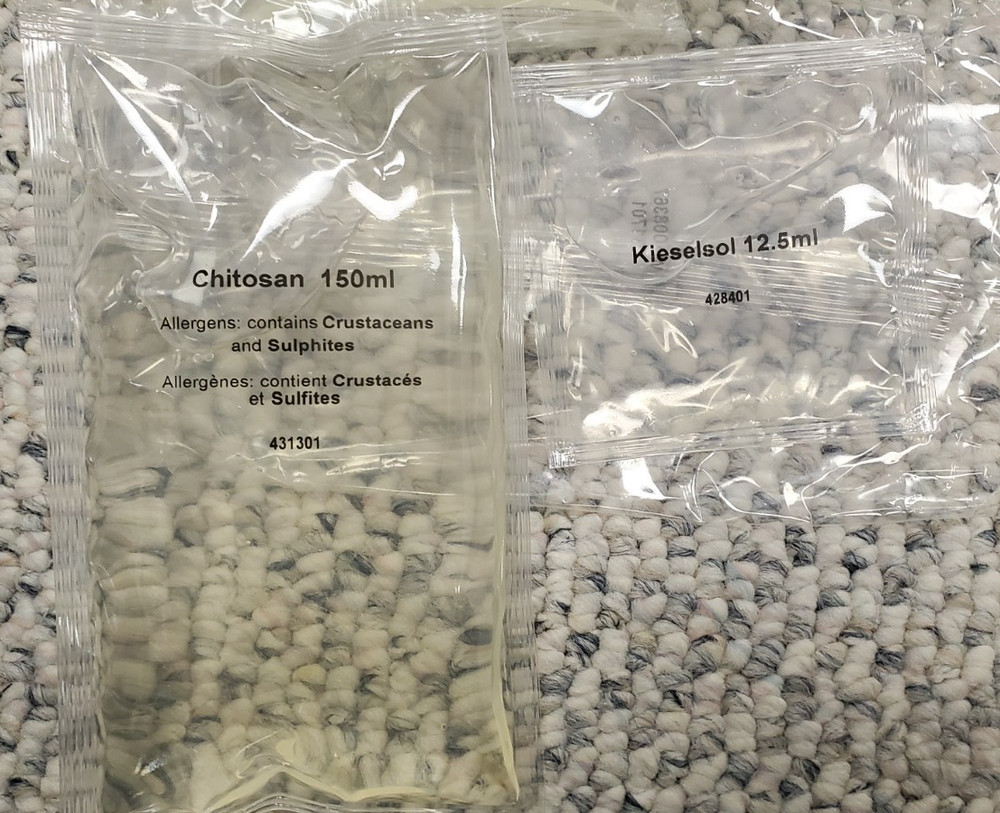 Kieselsol and Chitosan Wine Clarifier 12.5ml + 150ml
