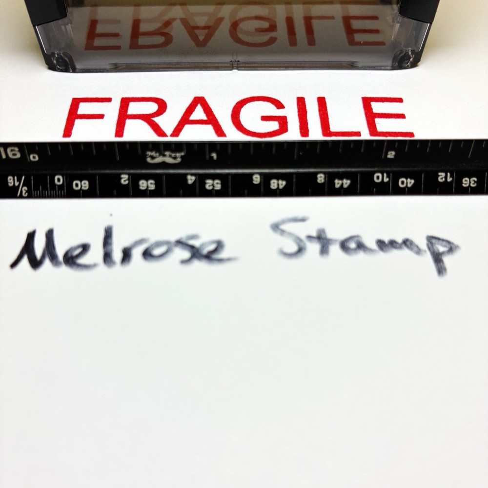 Fragile Rubber Stamp Red Ink Self Inking Ideal 4913