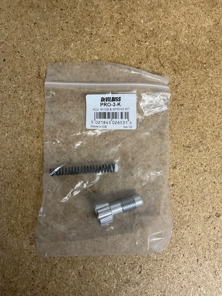 DeVilbiss Fluid Adjusting Knob, Spring & Pad (PRO-3-K) New unused Pro-3-k