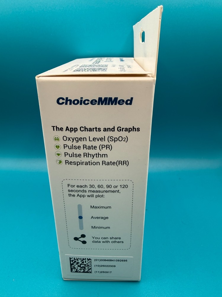 ChoiceMMed Bluetooth Pulse Oximeter with Pulse Rhythm