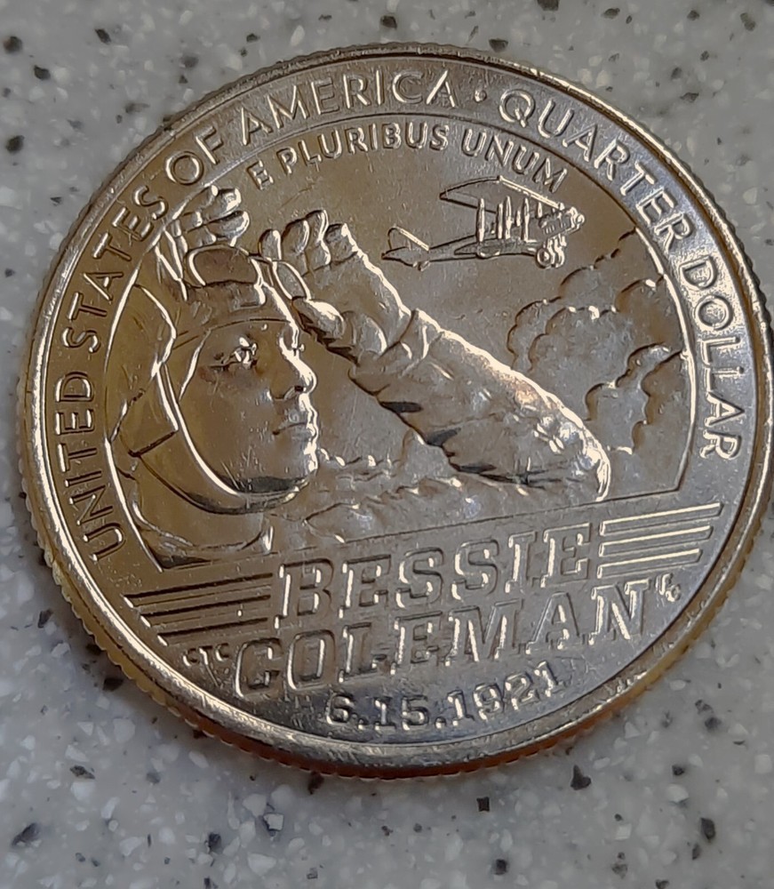2023 P Bessie Coleman Quarter Machine Doubled Initials