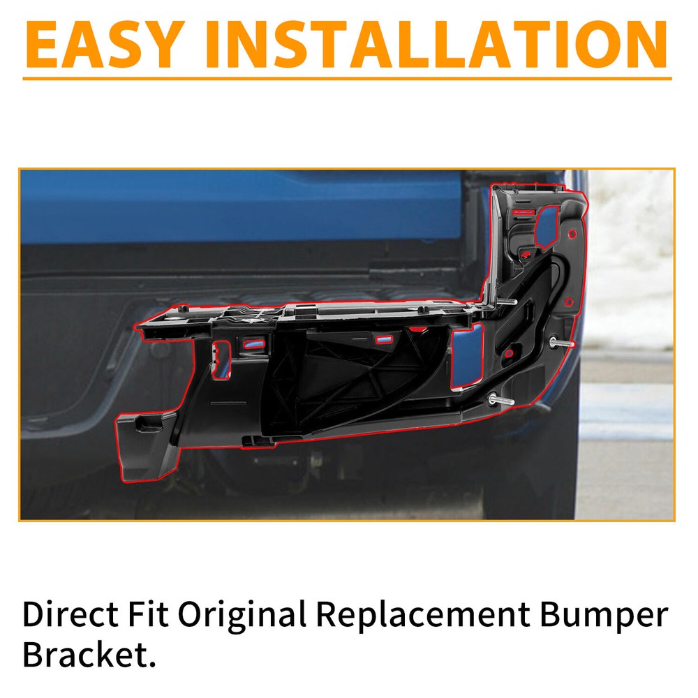 For 16-23 Tacoma Right Rear Bumper End Cap+Outer End Extension Insert Bracket