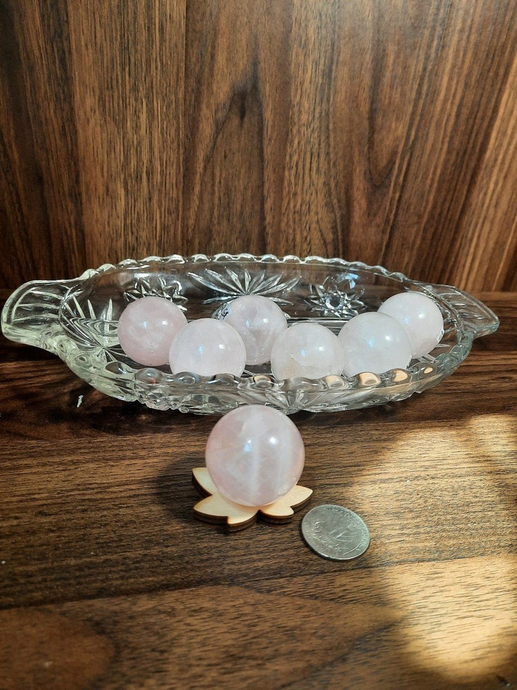 Rose Quartz Crystal Sphere 1- 2oz sphere