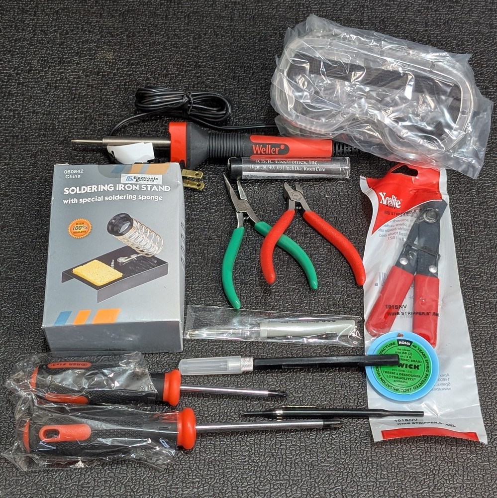 NEW Electronics Project Lot | Tools Weller Xcelite | Components Breadboard ICs