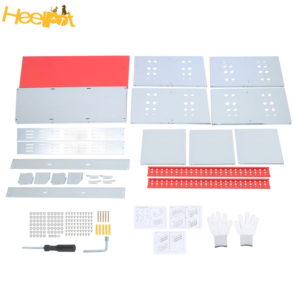 Red 6 Compartments High Quality Materials Chickens Egg Laying Box Nesting Box