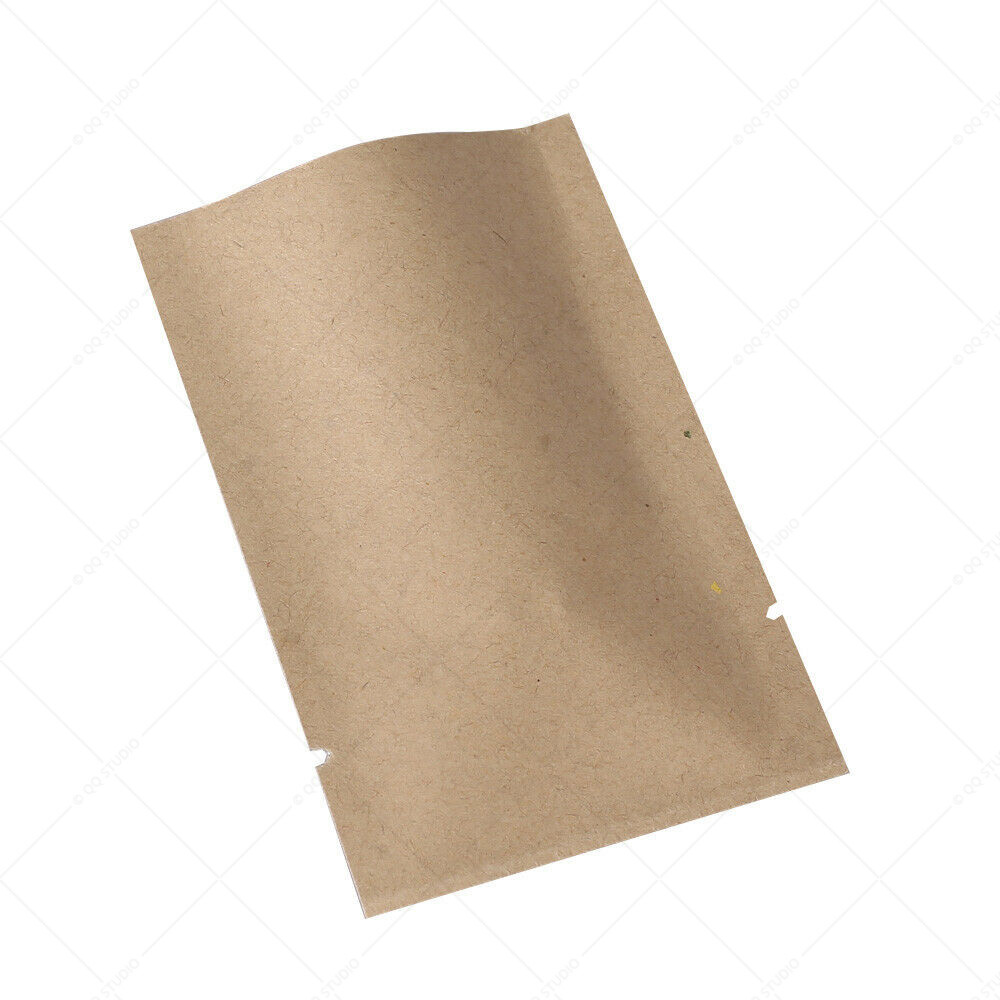 Multiple Colors & Sizes Paper Silver Laminated Inner Flat Open Top Bag Pouch