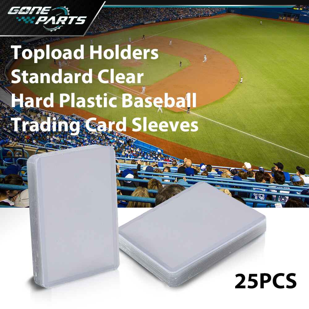 Hard Plastic Clear Case Holder 25Pcs 1.7mm Baseball Cards Topload Trading Card