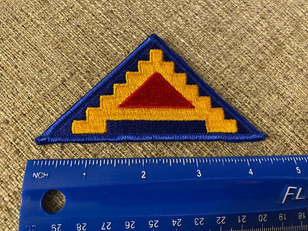 US Army 7th Army Triangle Red Blue Yellow Patch INV3205