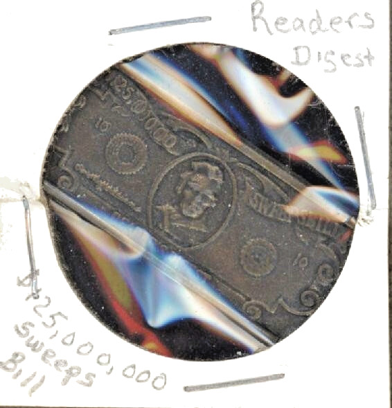 READERS DIGEST SWEEPSTAKES BILL $125K