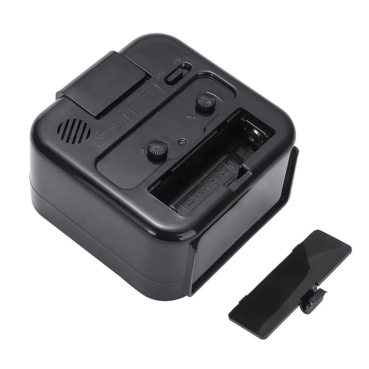 LED Desk Alarm Clock Nightlight Snooze Quiet Non Ticking Battery Powered Bedroom