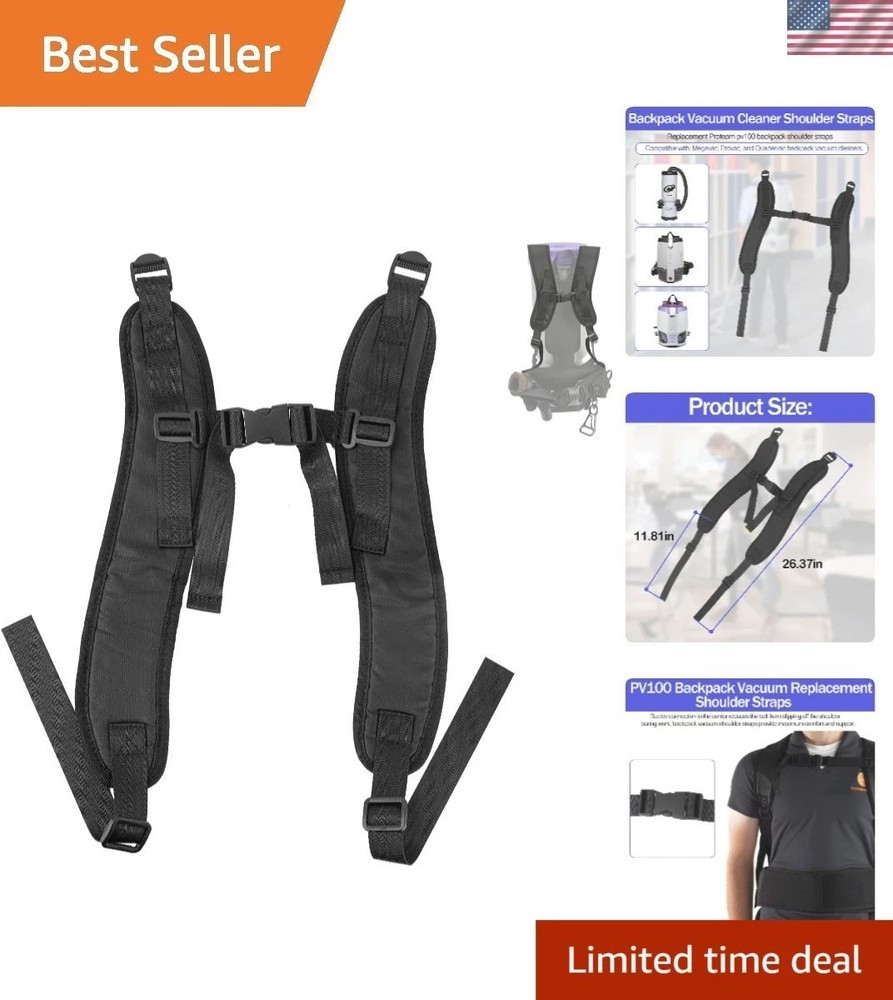 Adjustable Nylon Backpack Vacuum Shoulder Straps - Lightweight & Durable