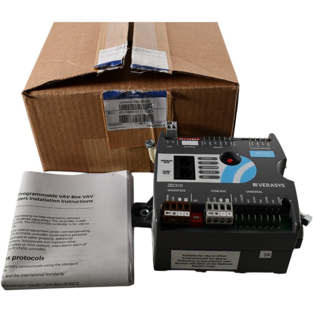 NEW Johnson Controls LC-ZEC510-1 Configurable VAV Box Controller, All Fan Types,