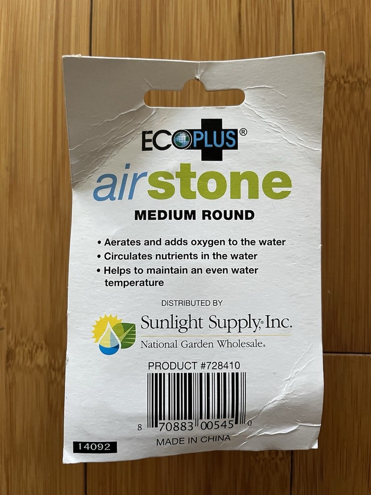 EcoPlus Round Air Stone / Medium (6 pack)