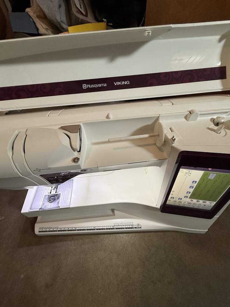 Husqvarna Viking Designer Ruby Royale Computerized Embroidery Machine Tested
