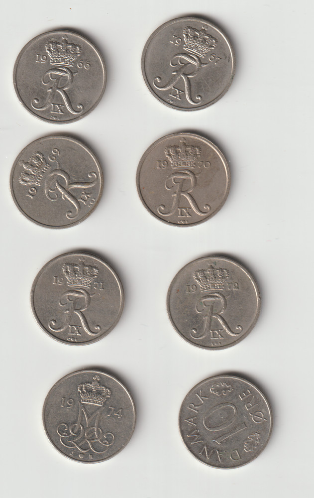 DENMARK 10 ORE--29 different