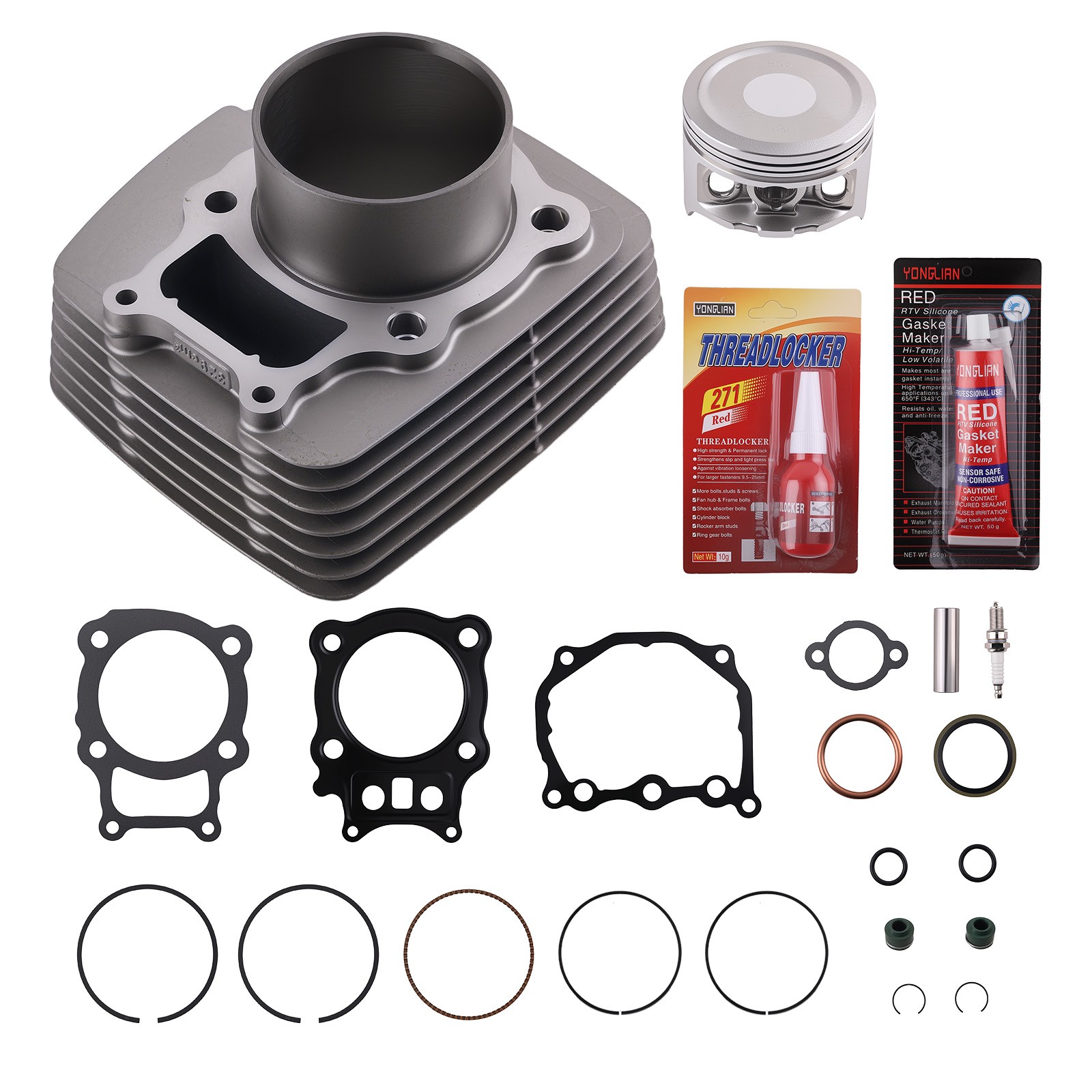 Cylinder Piston Gasket Top End Rebuild Kit For Honda Rancher TRX350 00-2006