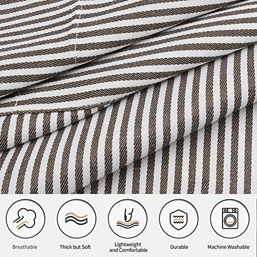 2 Pack Kitchen Cooking Aprons, Adjustable Bib Soft Chef Apron with Black/Brown