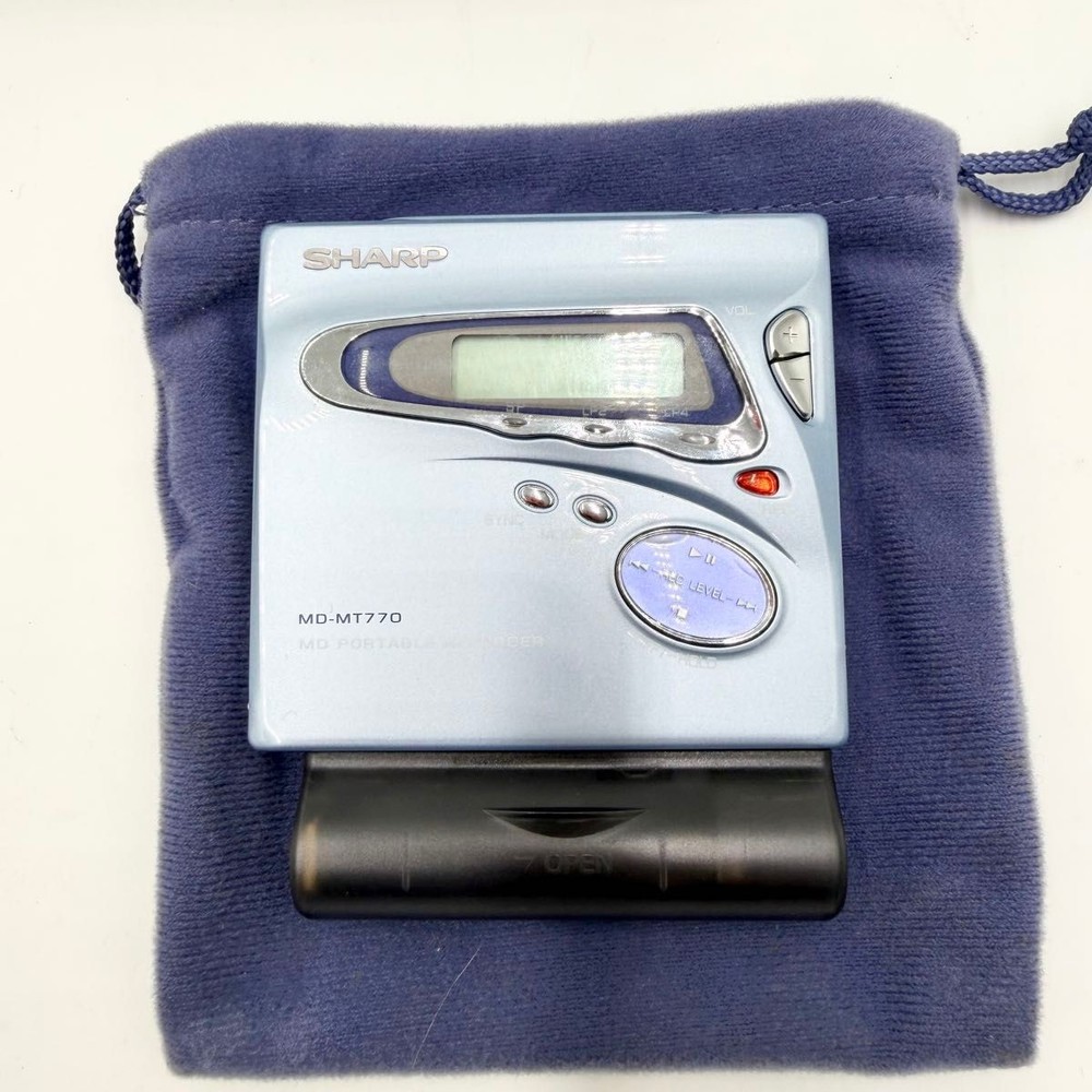 SHARP MD-MT770 Portable MiniDisc MD Player w/box Operation confirmed