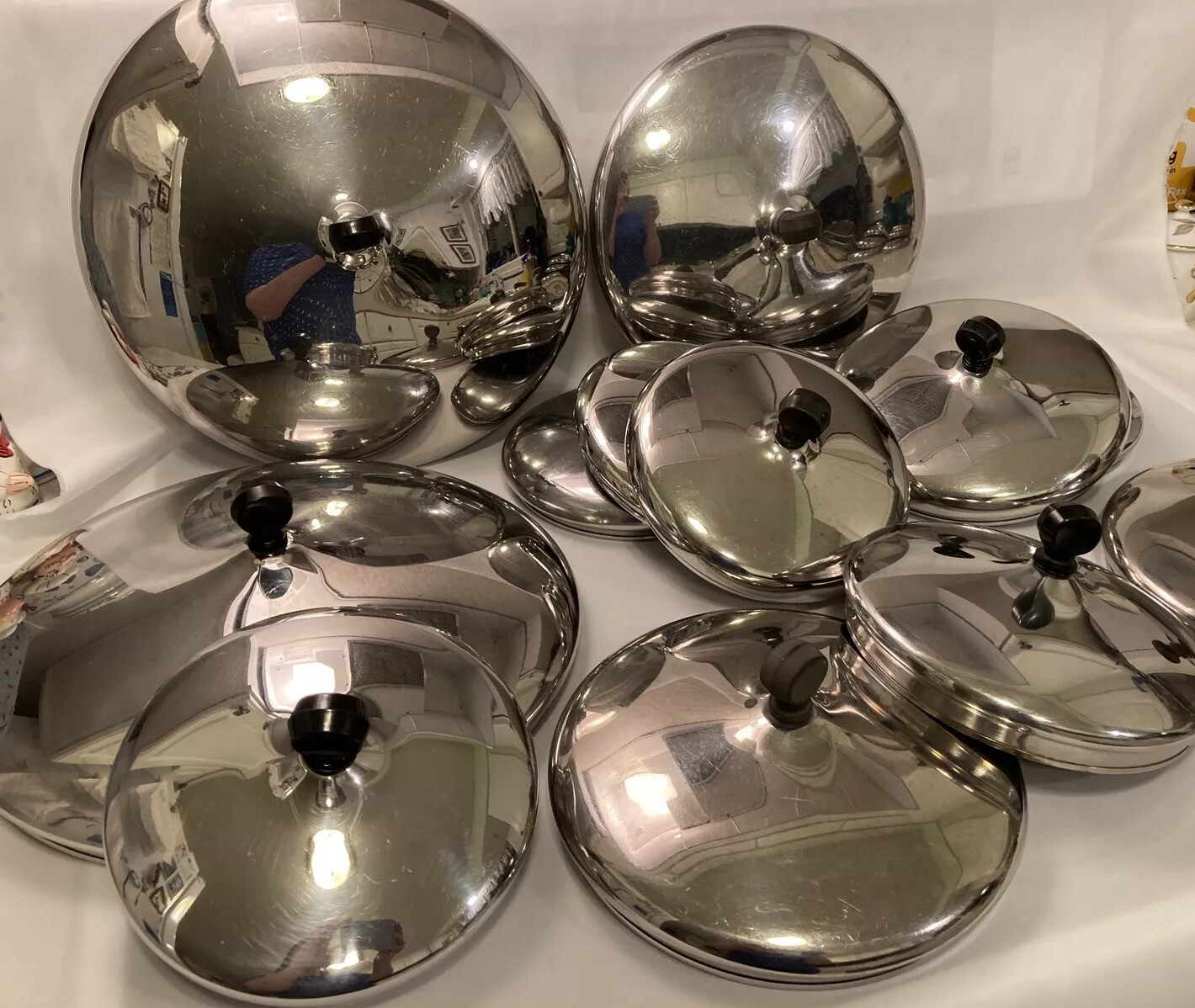 Farberware Stainless Steel Replacement Lids, Sizes Vary 6-12" Choice,Gently Used