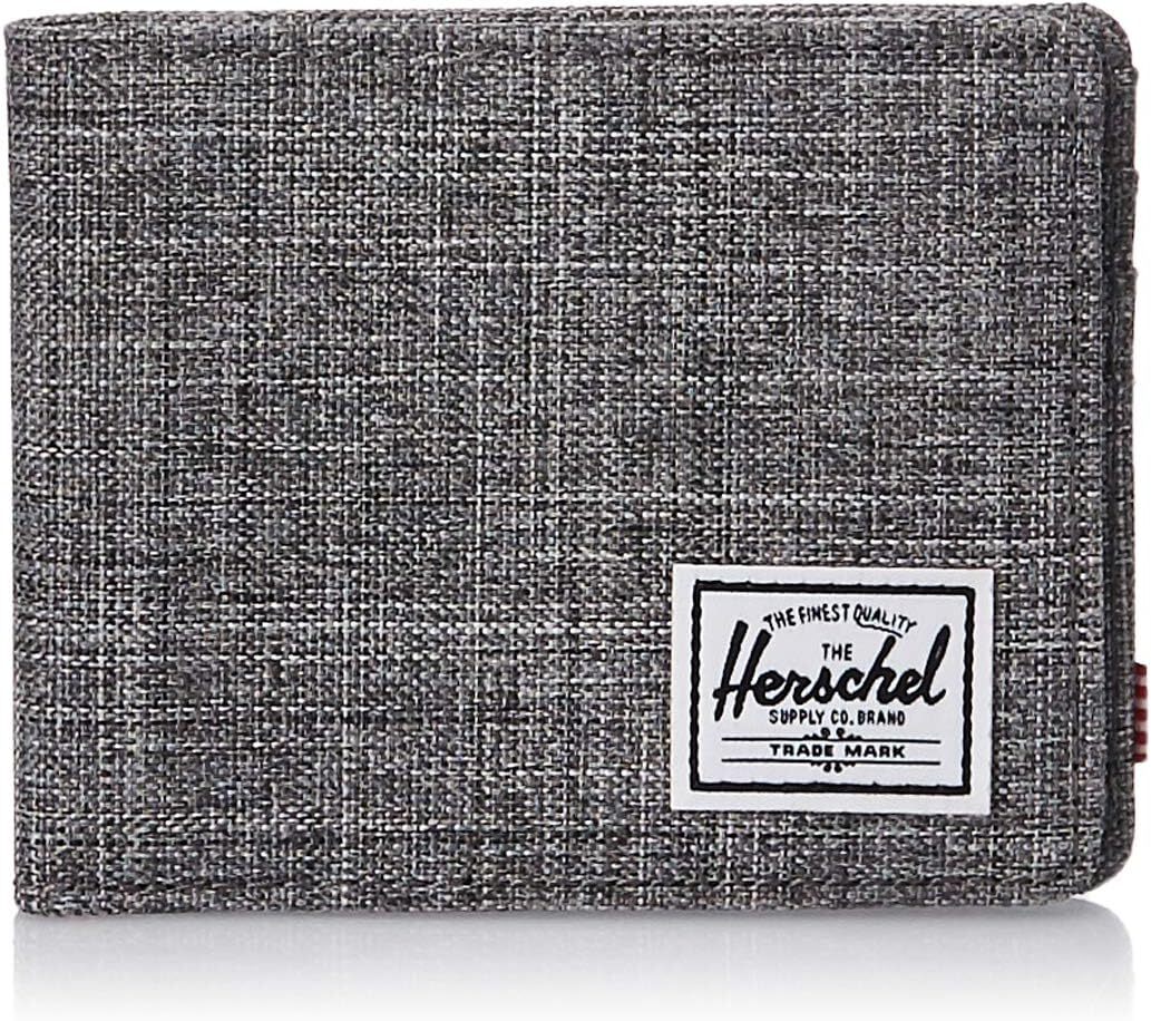 Herschel Unisex Roy RFID Bi-Fold Wallet - Raven Crosshatch