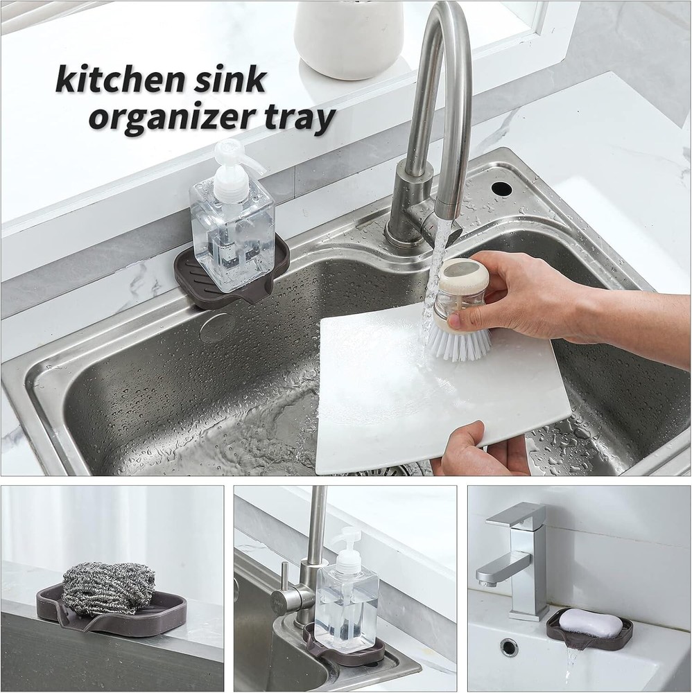 Compact Rectangular Soap Holder with Drain Spout - Hygienic Storage Solution