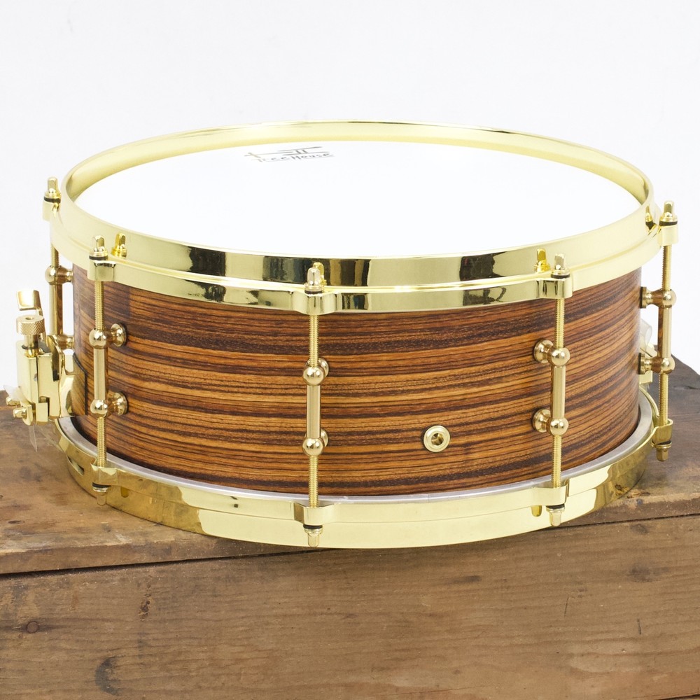 TreeHouse Custom Drums 5½x13 Solid Zebrawood Snare Drum