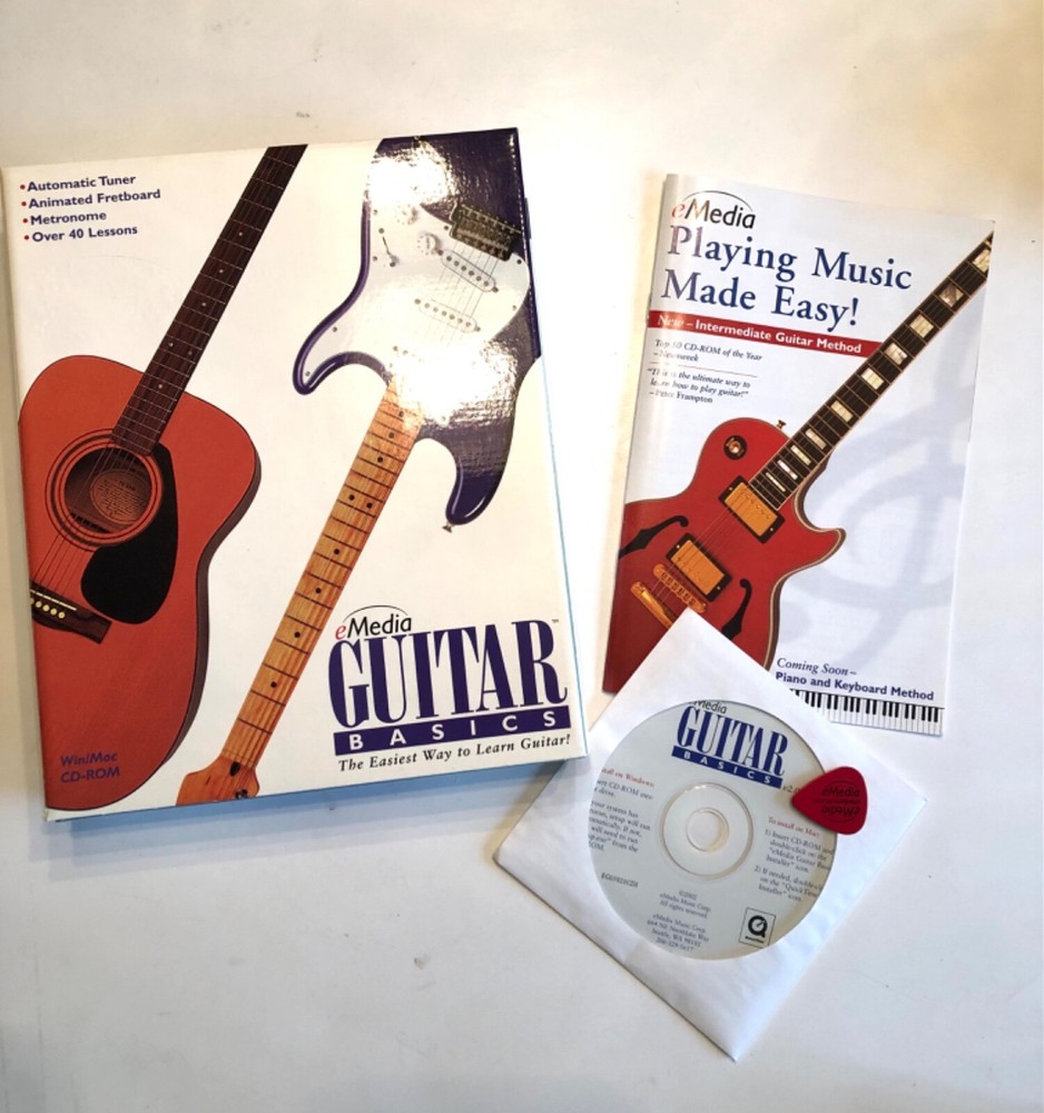 eMedia Guitar Basics, Win/ Mac  CD-ROM Unused Open Box