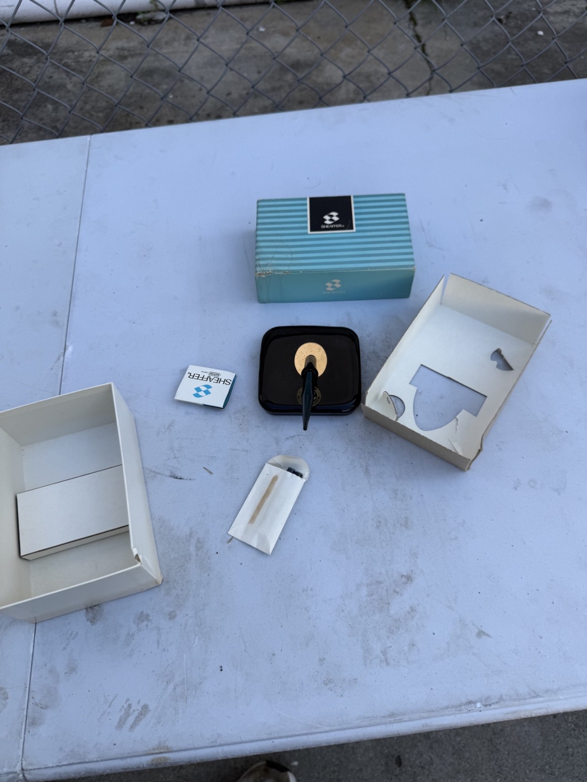 Vintage Sheaffer Desk Set 509H 44221 Fountain Pen Box UNITED STATES SENATE