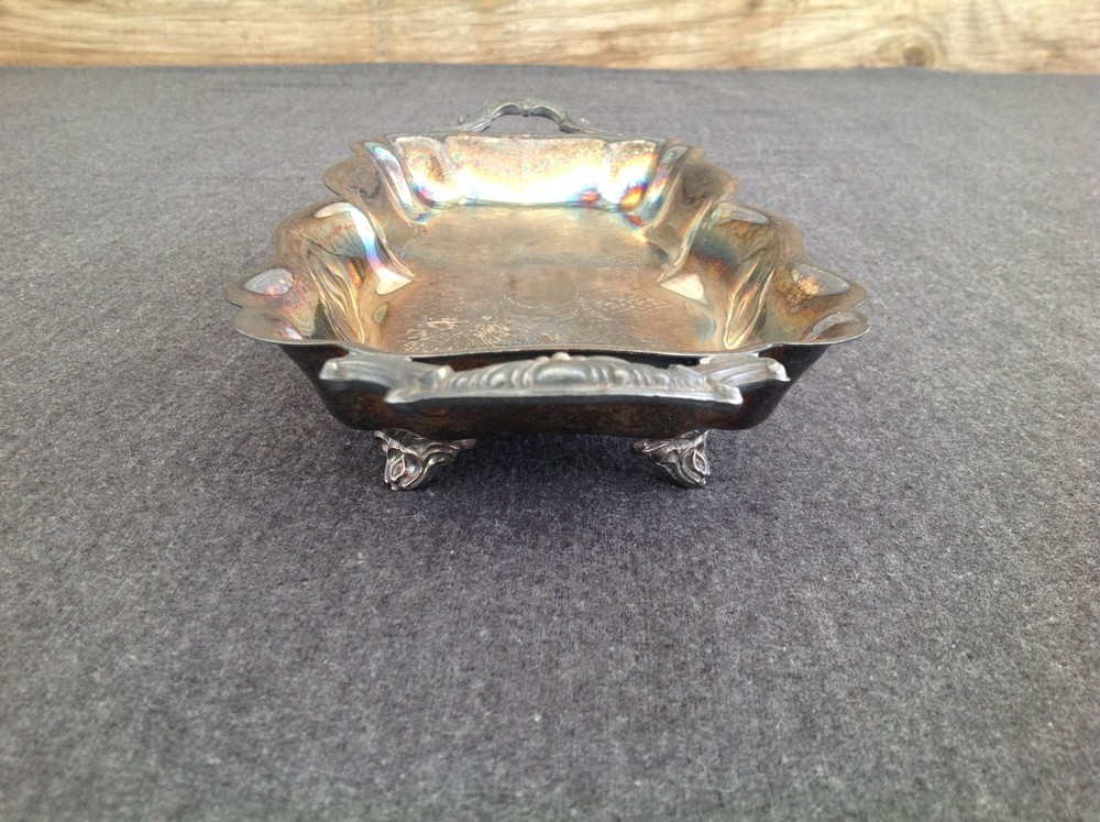 Eales 1779 Silverplate Footed Bread Serving Tray