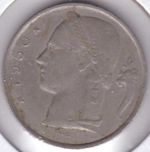 1950 Belgium 5 Francs