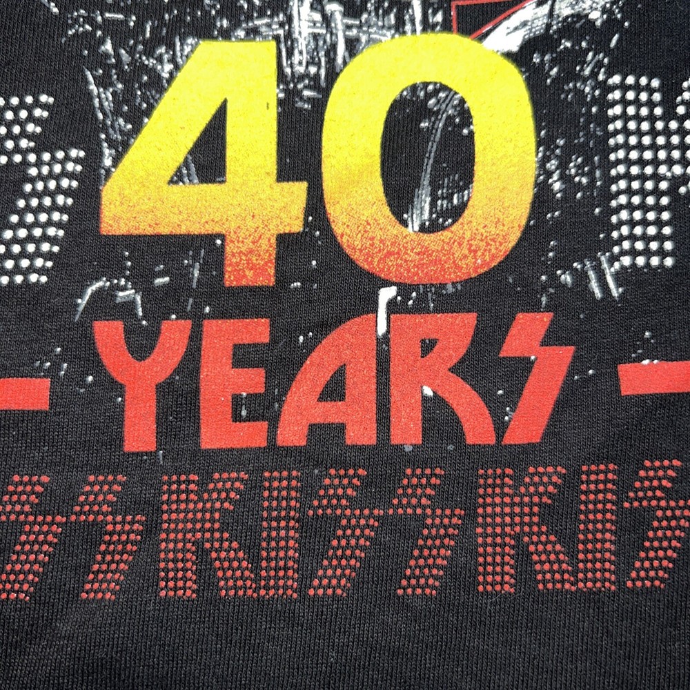 KISS’s Paul Stanley Gene Simmons 40 Years World Tour’ Shirt Adult XL Black New