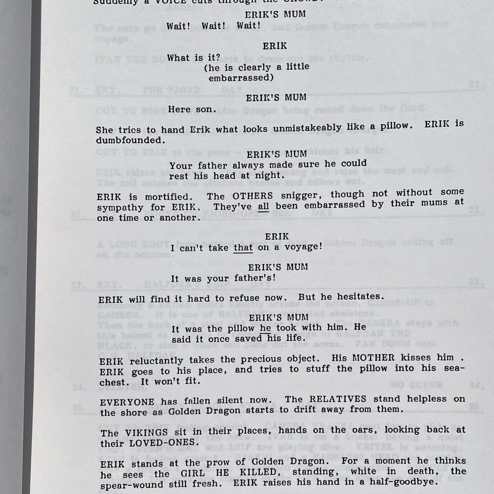 Erik The Viking 1988 Vtg Production Shooting Script Terry Jones Monty Python