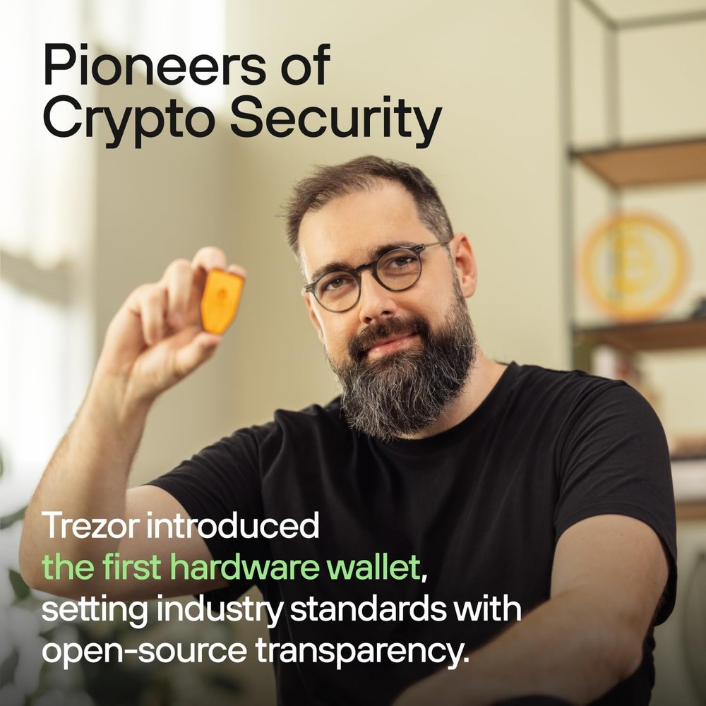 Trezor Safe 5 Crypto Wallet – Touchscreen, Haptic, Secure, Multi‑Coin - Black