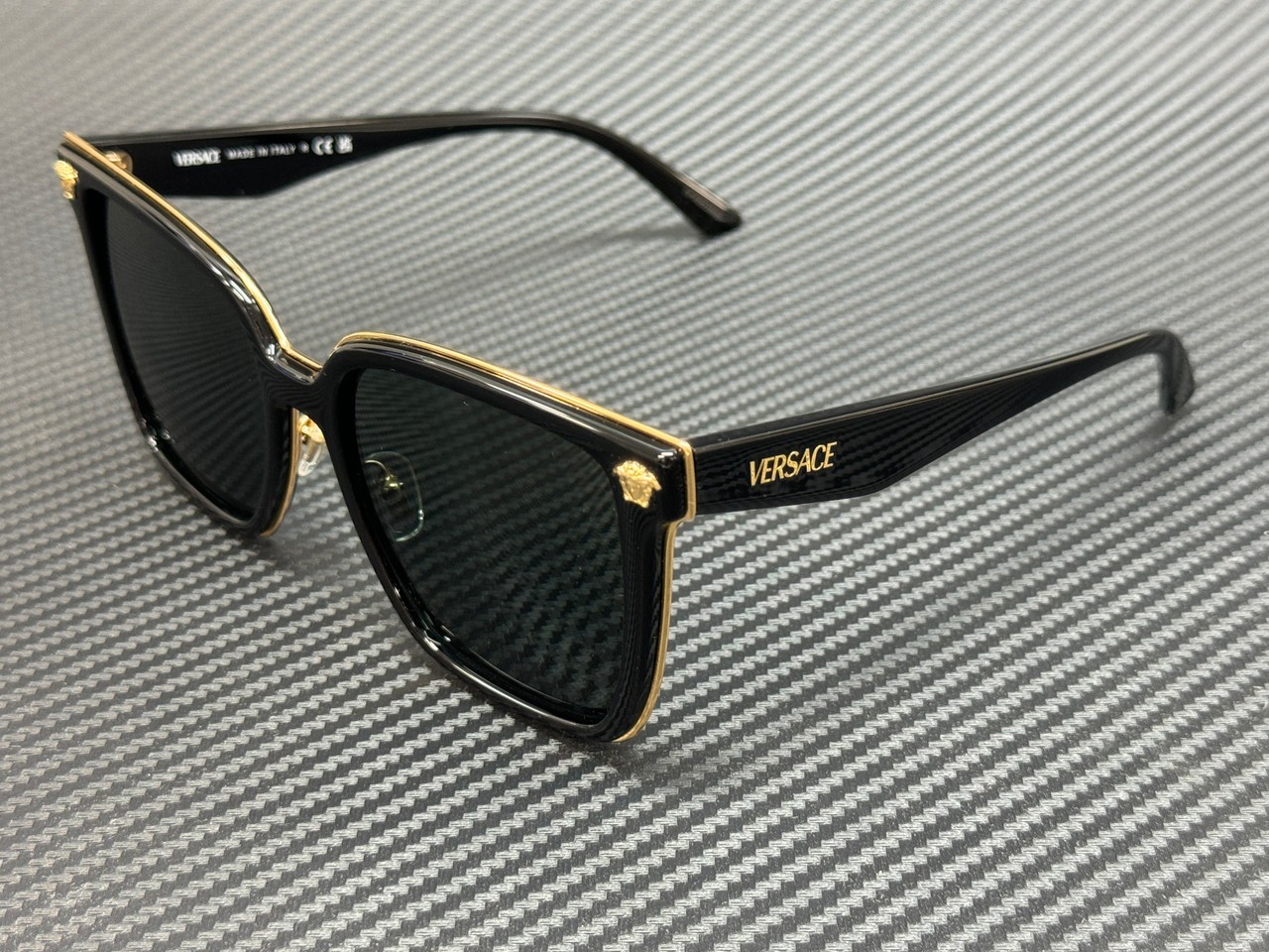 VERSACE VE2278D GB1 87 Black Grey Women's 58 mm Sunglasses