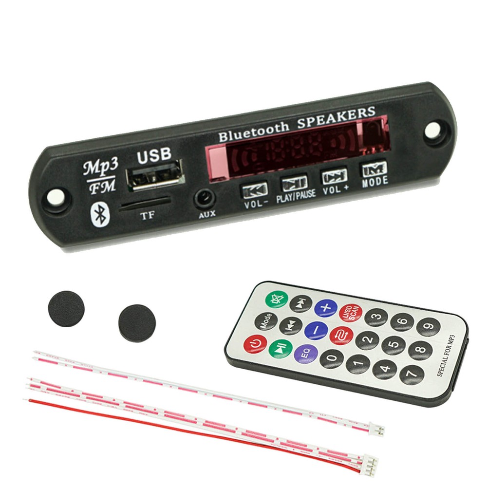 9V/12V MP3 Decoder Board USB/TF/ Reader Remote Bluetooth Car Audio Board Module
