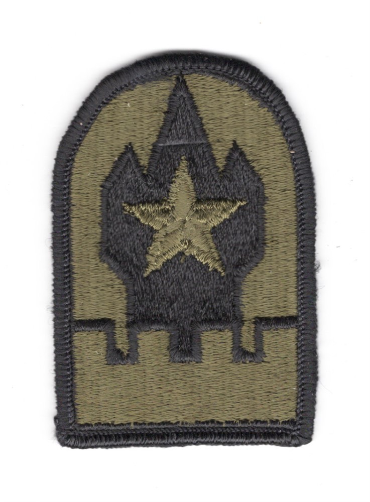 Army Patch:  Engineer Command, Europe - subdued, merrowed edge