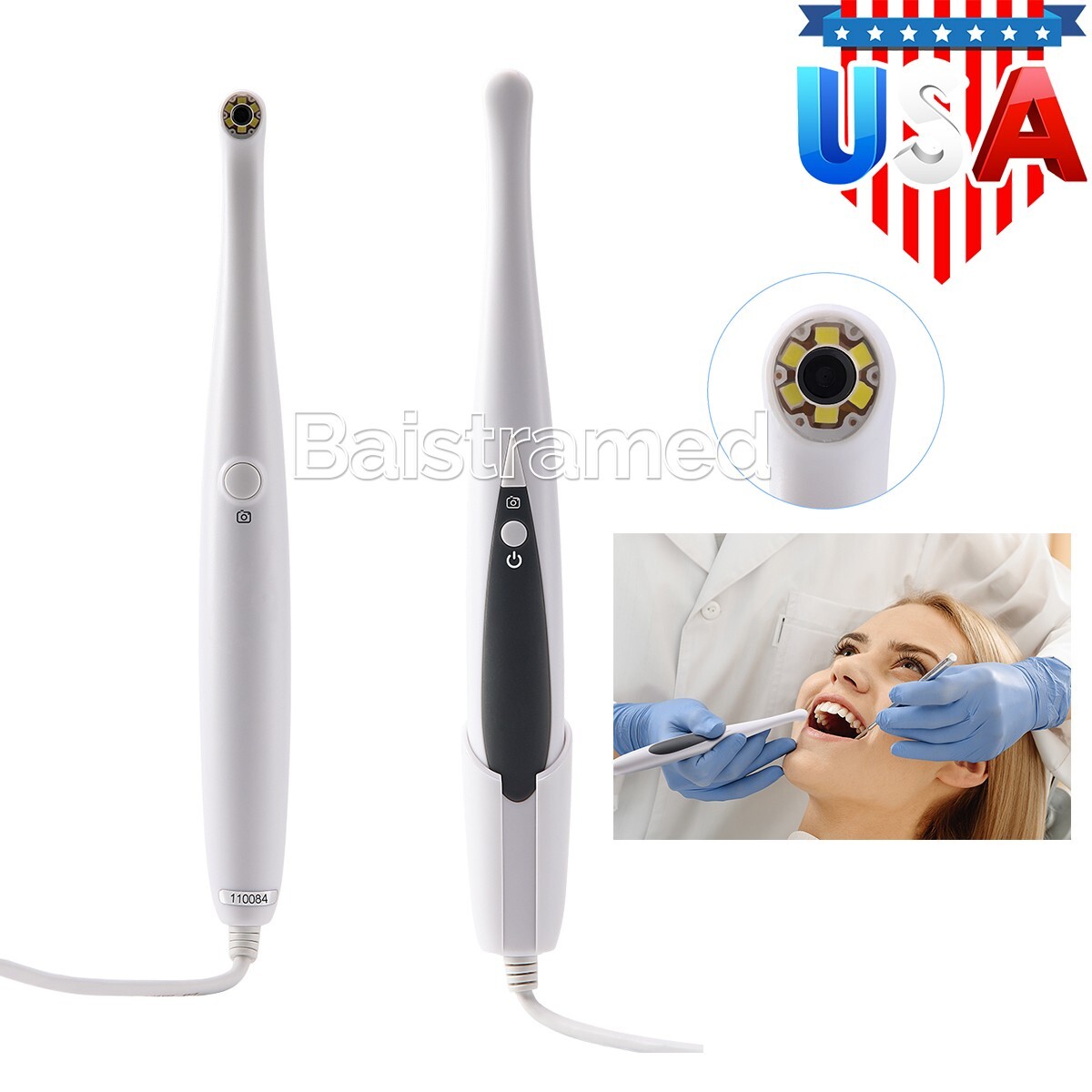 AZDENT Dental Intraoral Camera USB HD Camera 13.0 Mega Pixels 6 LED Lights